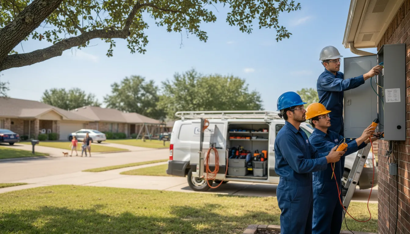 Certified electrician providing emergency electrical services in Addington, OK